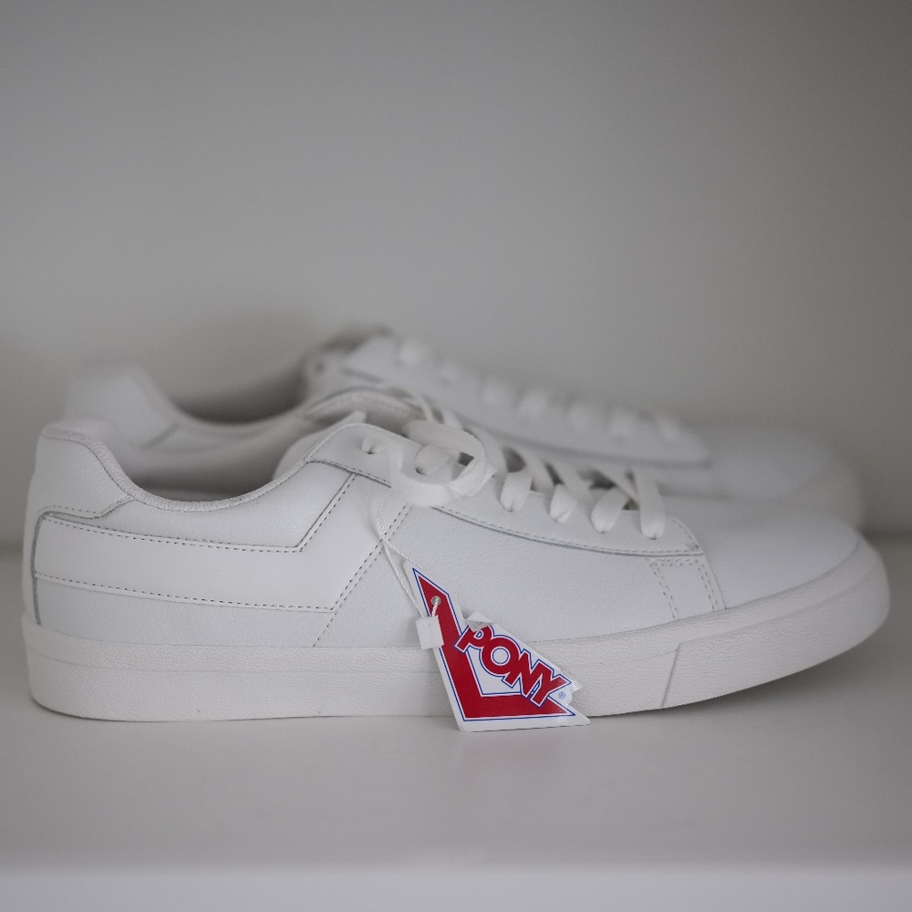 Women's Pony Shoes Classic White Low Leather Upper Size 10